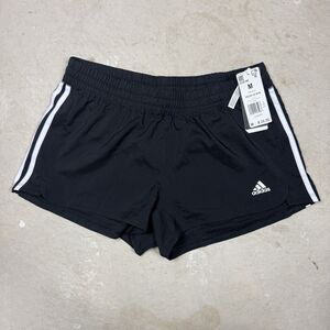Adidas Pacer 3S Woven Shorts Women’s Medium Black Running NEW